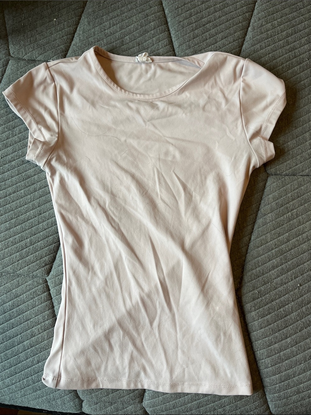 Garage Pale Blush Scoop Neck Short Sleeve Tee